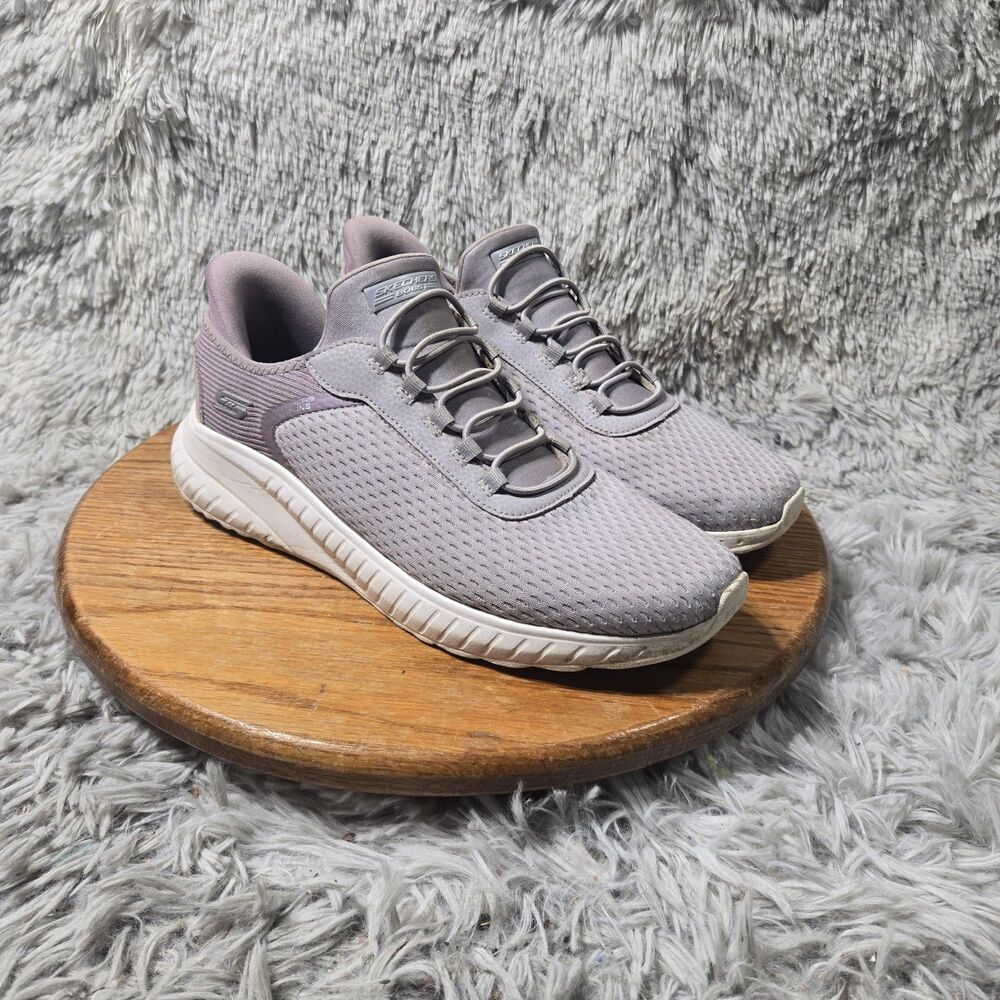 Skechers Bobs Sport Slip On Womens Lavender Purple Sneaker Size 10 Mesh Shoes